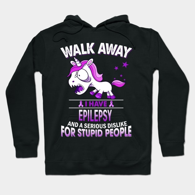 funny epilepsy grumpy unicorn warrior Hoodie by TeesCircle